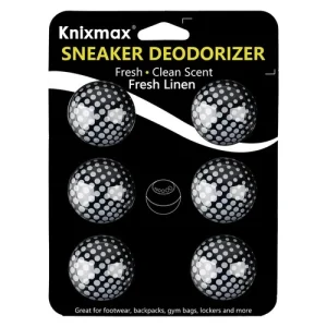 Knixmax Sneaker Deodorizer Balls 6 Pack Shoe Odor Eliminator Fresh Linen Scent
